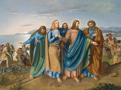 Jesús y sus discípulos en el mar de Galilea de Carl August Heinrich Ferdinand Oesterley